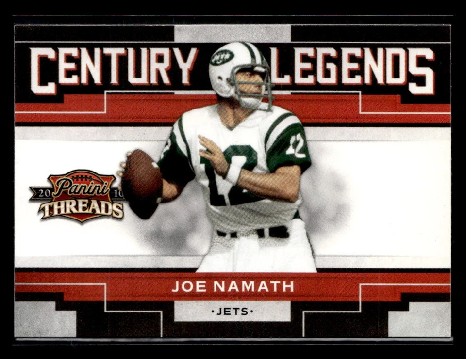2010 Panini Threads #8 Joe Namath Century Legends - Image 1 of 2
