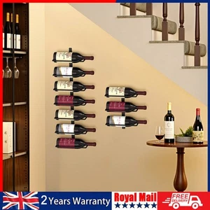Wall Mounted Wine Storage Rack Kitchen Hanging Wine Display Rack for 10 Adtqlkre - Picture 1 of 11