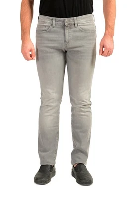 Hugo Boss Men's "Delaware3-1" Slim Fit Gray Wash Straight Jeans - Image 1 of 4