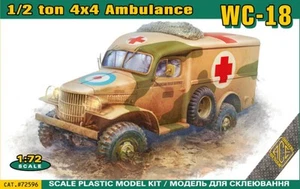ACE ACE72596 - 1/72 WC-18 1/2 Ton 4x4 Ambulancia Camión - Nuevo - Imagen 1 de 1