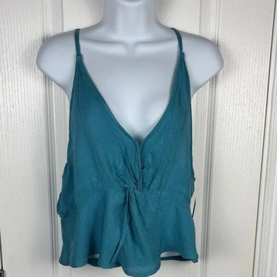 O'Neill женщин бирюзовый спагетти ремень v-образным вырезом камзол верхний размер L новый с Ярлыками - Изображение 1 из 4