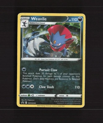 Weavile SWSH246 Sword & Shield Black Star Promo Holo Pokemon Card MP - Image 1 of 4