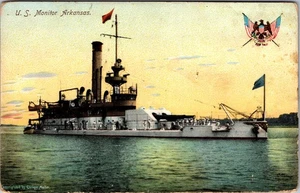 Postcard U.S. Monitor Arkansas Steamer D937 - Picture 1 of 2