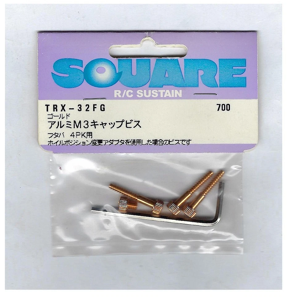 RC Square Japan TRX-32FG Gold Aluminium Schrauben Hop-Up RC Autoradio für Futaba 4 Stück - Bild 1 von 1