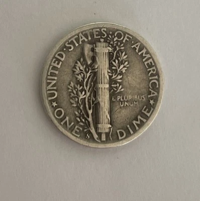 Mercury Dime 1944 S Very Fine 20+ Coin - Image 1 of 4