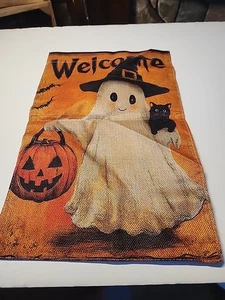 Sackleinen Willkommen Garten Flagge Geist Halloween 11x17 - Bild 1 von 1