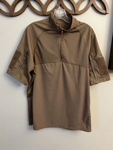 Condor Tan Short Sleeve Combat Tactical Shirt Mens Size Large 1/4 Zip - Picture 1 of 5