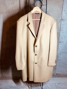 Cappotto Brooks Brothers uomo taglia 46l marrone vestibilità classica soprabito misto lana cashmere - Foto 1 di 15