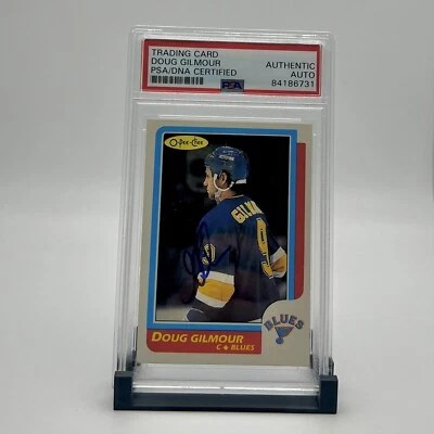 1986 O Pee Chee Doug Gilmour Psa/dna Auto - Image 1 of 2