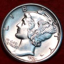 Uncirculated 1934 Philadelphia Mint Silver Mercury Dime
