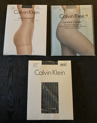 Lote de 3 pantimedias de control Calvin Klein Sheer Essentials talla C Foto 1 de 4