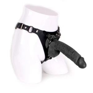 Cox Strap On Deluxe inkl. Realistic Black Dildo No.006 (24x5,3cm) - Bild 1 von 4