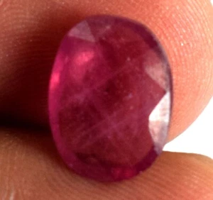 Natürlicher Mosambik roter Rubin 2,90 Karat oval lose Edelstein zertifiziert B77784 - Bild 1 von 8