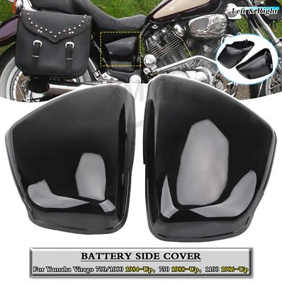 Motorcycle Battery Side Fairing Covers For Yamaha Virago 750 1000 1100 700 XV700 Foto 1 de 4