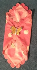 Disney Parks Minnie Mouse Butterfly Dots Baby Security Blanket Lovey Pink Girl - Picture 1 of 9