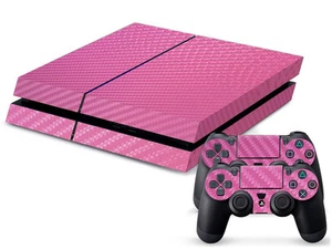 Set pellicola protettiva adesiva design skin Sony PS4 Playstation 4 - motivo alluminio rosa - Foto 1 di 1