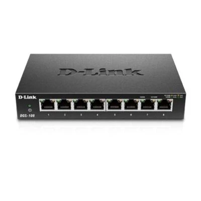 D-Link 8-Port Gigabit Unmanaged Desktop Switch with 8 RJ45 Ports - image 1 of 3