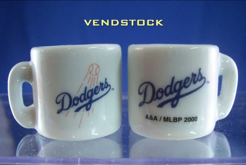 LOS ANGELES DODGERS MINI CERAMIC MUG CUP 1.25" TALL NEW MLB BASEBALL TWO SIDES Cover
