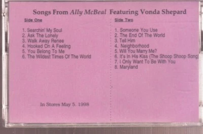songs from ally mcbeal featuring vonda shepard cassette promo  - Image 1 of 2