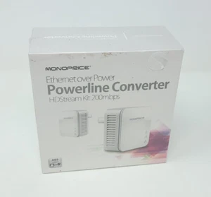 Monoprice Ethernet Over Power 200mbps - Powerline Converter Ethernet Bridge - Picture 1 of 6