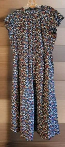 Nuevo Vestido Bloomchic Talla 12 Colores Otoño Azul Marino Estampado Floral con Bolsillos Grande. - Imagen 1 de 6