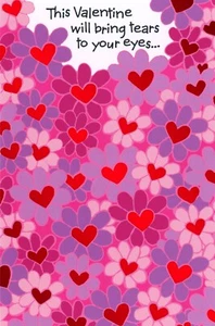 Divertida Tarjeta del Día de San Valentín Púrpura Floral Pedos por American Greetings + Sobre - Imagen 1 de 5