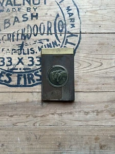 Vintage Art Deco Park Sherman Horse Equestrian Metal Memo Pad Field Note - Picture 1 of 7