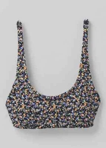Prana Women Shoreline Top + Aurelia Bottom Bikini (S) Black Petals - Picture 1 of 2
