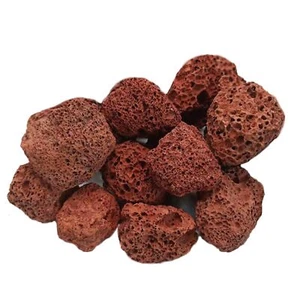 10 Pack Aquarium Red Lava Rock Fish Tank Volcanic Pumice Stones for Fish Shri... - Picture 1 of 7