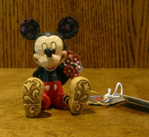 Jim Shore Disney Traditions Minis #4054284 MICKEY MOUSE w/ BOUQUET 2.75" NIB - Picture 1 of 3