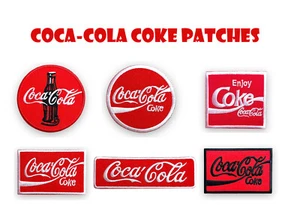 Coca Cola Coke Soda Drinks Embroidered Patches Iron on Sewing on Fabrics - Picture 1 of 13
