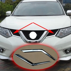 Chrome Parts Front Grille Cover Trim For 2014-2016 X-Trail Rogue T32 Accessories - Picture 1 of 7