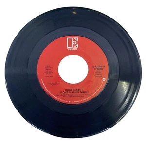 Eddie Rabbitt 45 RPM Vinyl Single I Love A Rainy Night/Short Road To Love - Picture 1 of 2