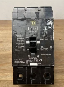 EDB34125 Square D Circuit Breaker, 3-Pole, 480Y/277V, 50/60Hz, 125A -NEW - Picture 1 of 6
