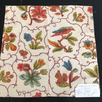 COWTAN & TOUT Shelburne in Multi, Cream 17 1/2 x 17 3/4" Animal Print Fabric - Image 1 of 3