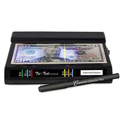 Dri-Mark Tri Test Counterfeit Bill Portable Detector UV with Pen