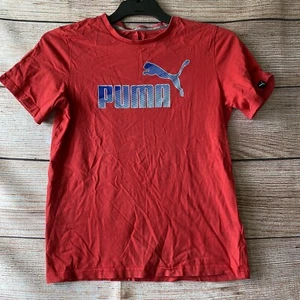 Puma Red T-Shirt ~ Size 14 Boys - Picture 1 of 8