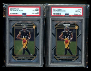 LOT of 2 2022 George Pickens Rookie (RC) #329 Panini Prizm PSA 10 Gem Mint - Bild 1 von 2