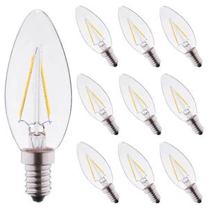 10x LED Lampe E14 Kerzenform 1,8 Watt ersetzt 15 Watt A++ warmweiß 180lm 2700k - Bild 1 von 6