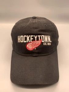 Detroit Red Wings Hat Cap Strap back Black New Era Hockeytown NHL Hockey Mens - Picture 1 of 13