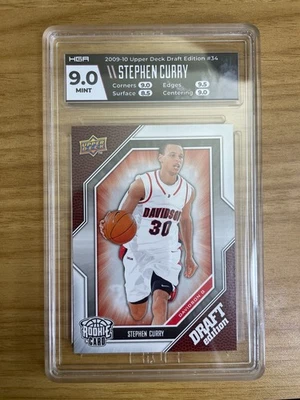 2009 Upper Deck Draft Edition 34 Steph Curry HGA 9 Golden State Warriors - Image 1 of 2