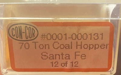 Con-Cor N Scale - 70 Ton Coal Hopper Santa Fe ATSF 181041 - 131 - BA - Image 1 of 2