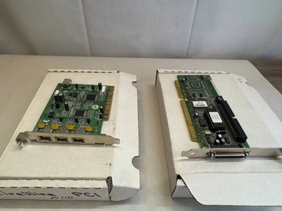 Vintage Adaptec AHA-1510/20/22B ISA SCSI Controller + PCI FireWire Card - Image 1 of 4