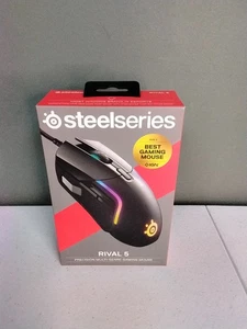 Przewodowa optyczna mysz gamingowa SteelSeries Rival 5 z oświetleniem RGB, czarna 62551 - Zdjęcie 1 z 5