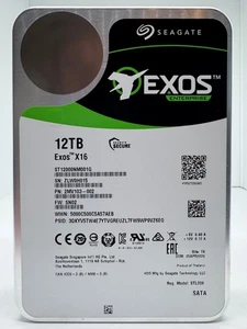 Disco duro interno Seagate Exos X16 12 TB ST12000NM001G 3,5 pulgadas SATA3 - Imagen 1 de 5