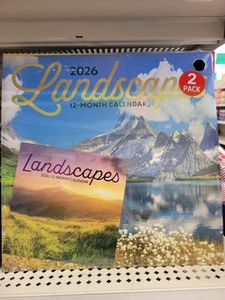 Calendario 2026 Paesaggi 12 Mesi 12" X 12" Con Calendario Bonus 6" - Foto 1 di 2