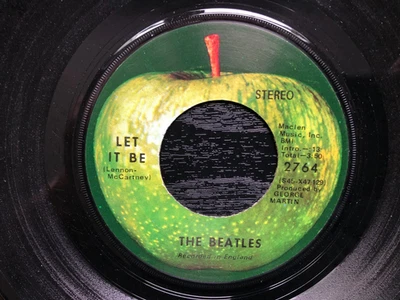 Beatles LET IT BE 1970 Apple 45 rpm single Capitol Logo Scranton VG+ .02S(c) - Image 1 of 2