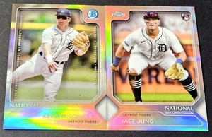2025 National Silver Pack Bowman Chrome Kevin McGonigle Jace Jung Topps #TP-10 - Picture 1 of 2