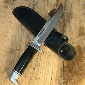 1991 COLLECTIBLE BUCK 119 U.S.A. FIXED BLADE KNIFE. W/ORIGINAL LEATHER SHEATH  - Picture 1 of 10