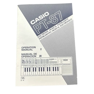 Casio PT-87 Keyboard Owner's Manual, PT87 - Image 1 of 4